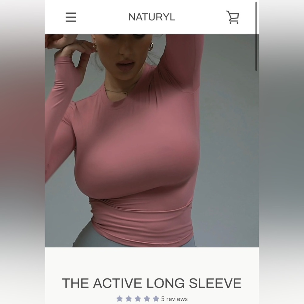 Naturyl by Niykee active cropped long sleeve
